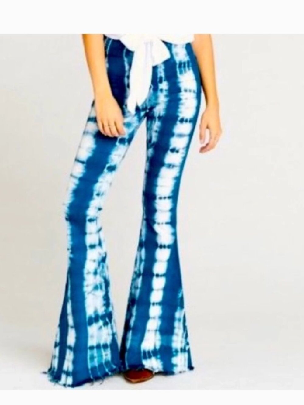 NWOT Show Me Your Mumu Berkeley Bells Flare Leg Pants Tie Dye Cotton Blend S